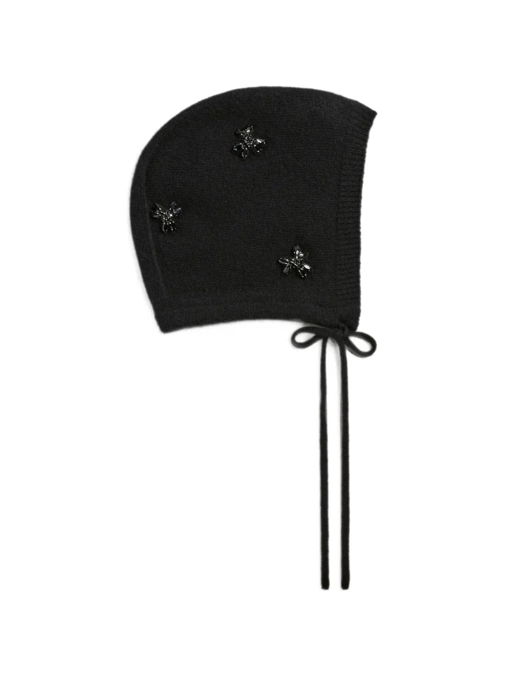 Simone Rocha Turbo crystal-embellished bonnet - Schwarz