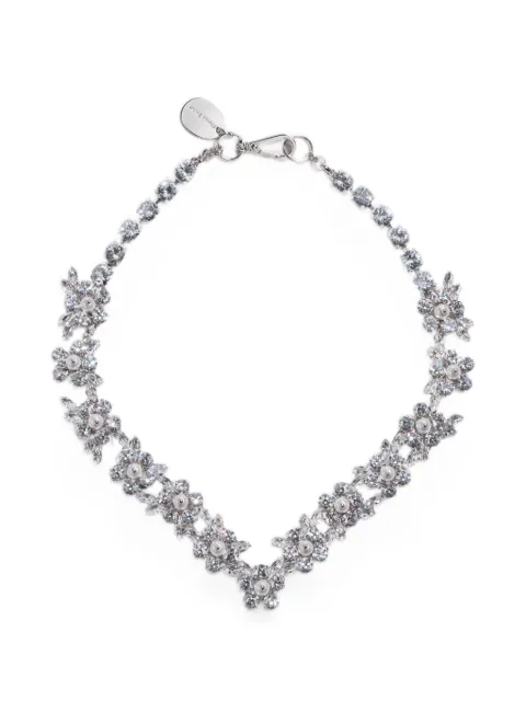 Simone Rocha V-line floral necklace