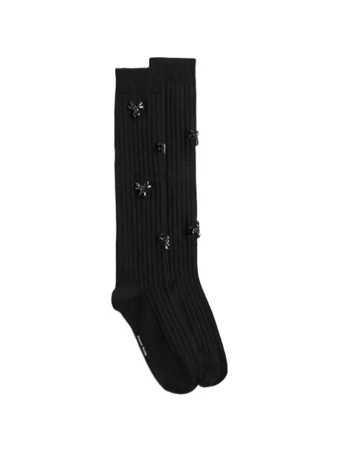 Simone Rocha crystal-embellished ribbed socks