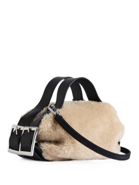 Simone Rocha faux-fur biker belt tote bag