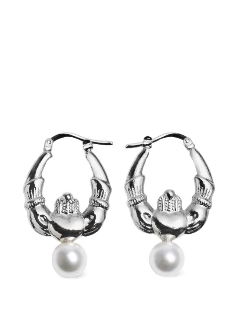 Simone Rocha pendientes de aro Claddagh