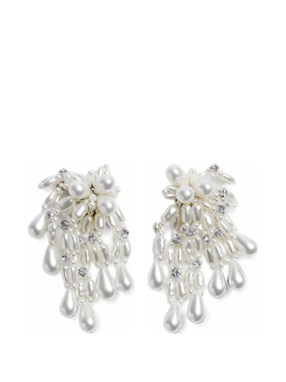 Simone Rocha boucles d’oreilles Wilted Chandelier - Blanc Simone Rocha boucles d’oreilles Wilted Chandelier - Blanc