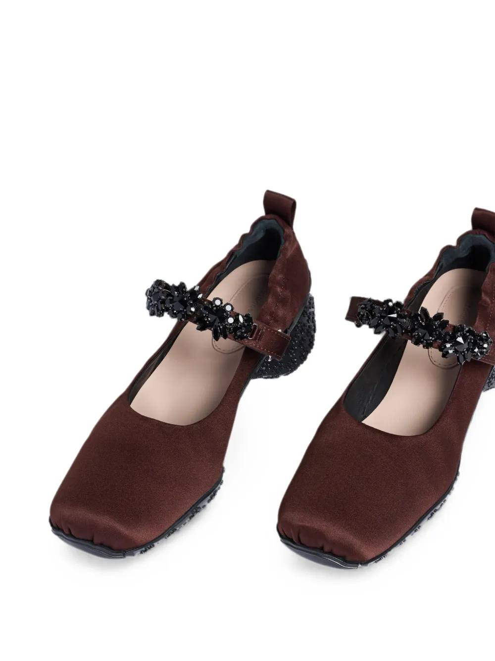 Simone Rocha Turbo verfraaide ballerina's Bruin