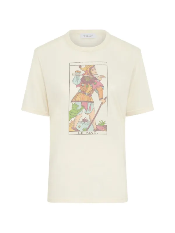 Gabriela Hearst Sayara Graphic-print T-shirt in Neutrals