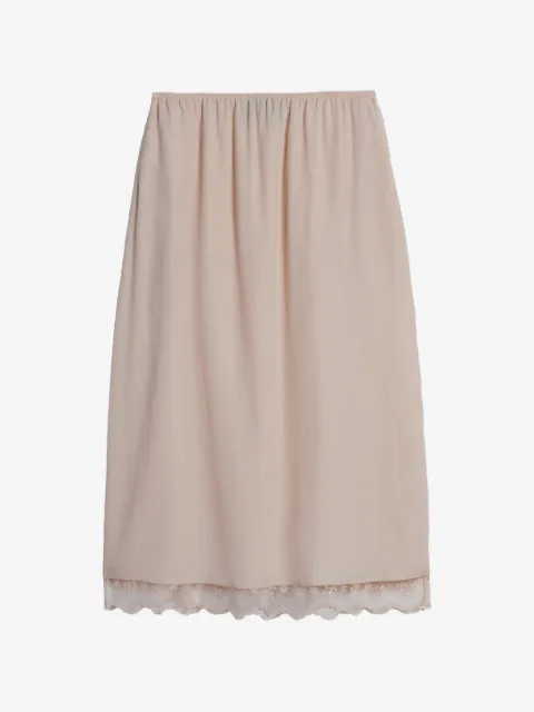 Simone Rocha lace-trim negligee midi skirt