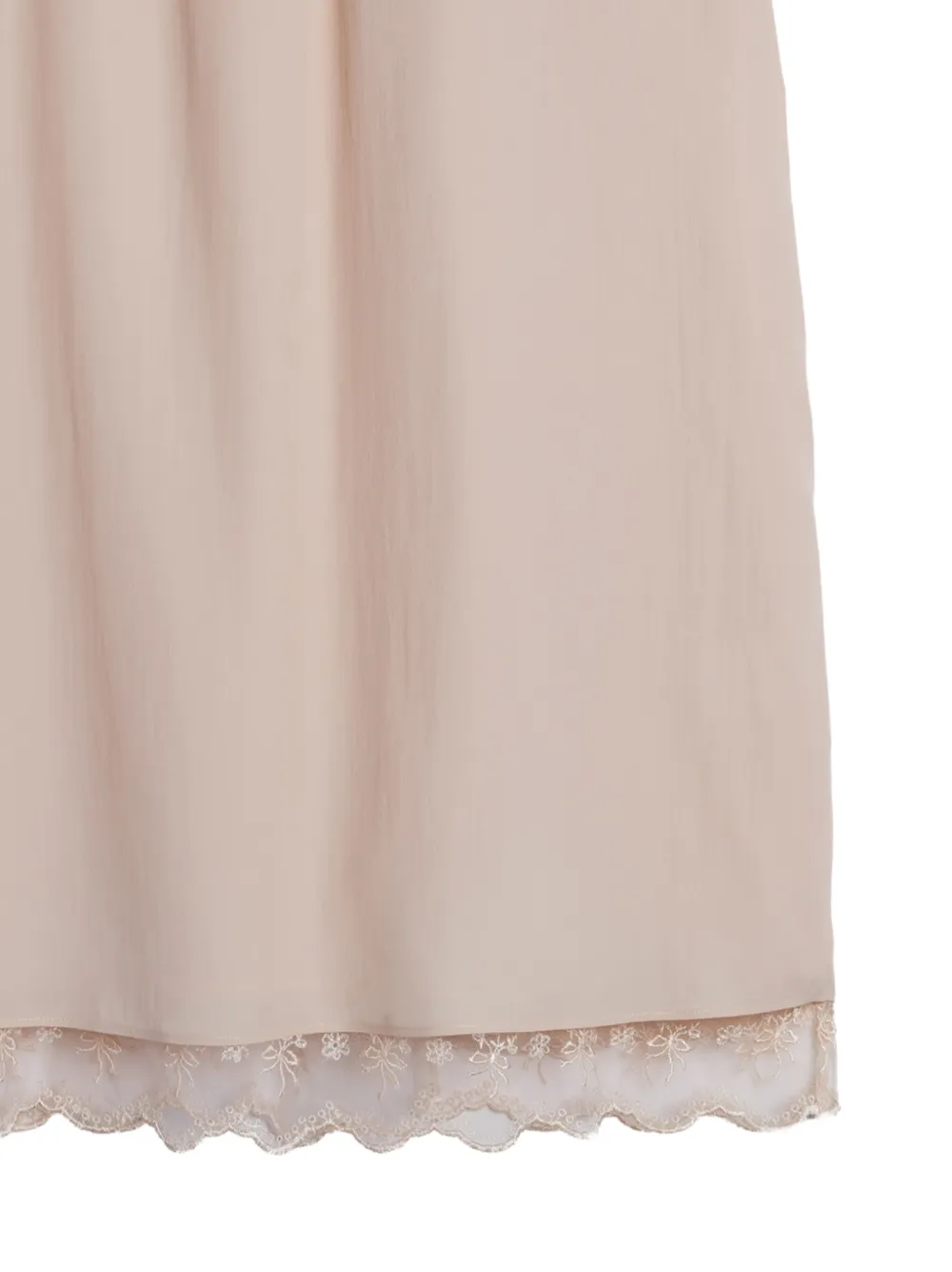 Simone Rocha Negligee midi-rok met kanten afwerking Beige