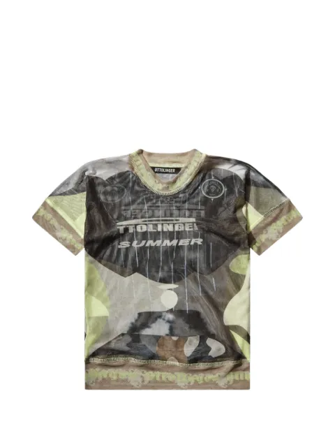 Ottolinger graphic-print mesh T-shirt