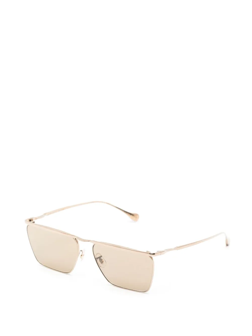 Oliver Peoples Zonnebril met vierkant montuur Goud