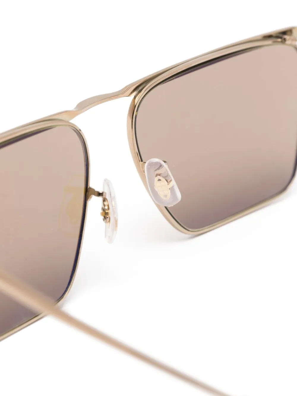 Oliver Peoples Zonnebril met vierkant montuur Goud