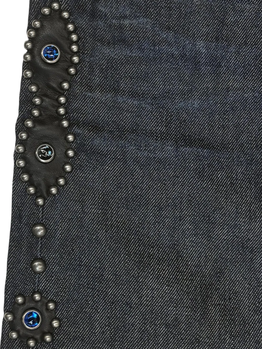  Htc Los Angeles Vaqueros Mustache Con Apliques De Strass - Azul 