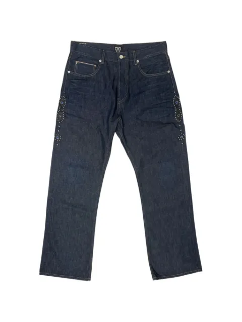 Htc Los Angeles Moustache rhinestone-embellished jeans