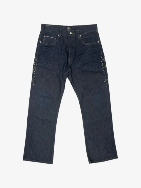 Htc Los Angeles Moustache rhinestone-embellished jeans