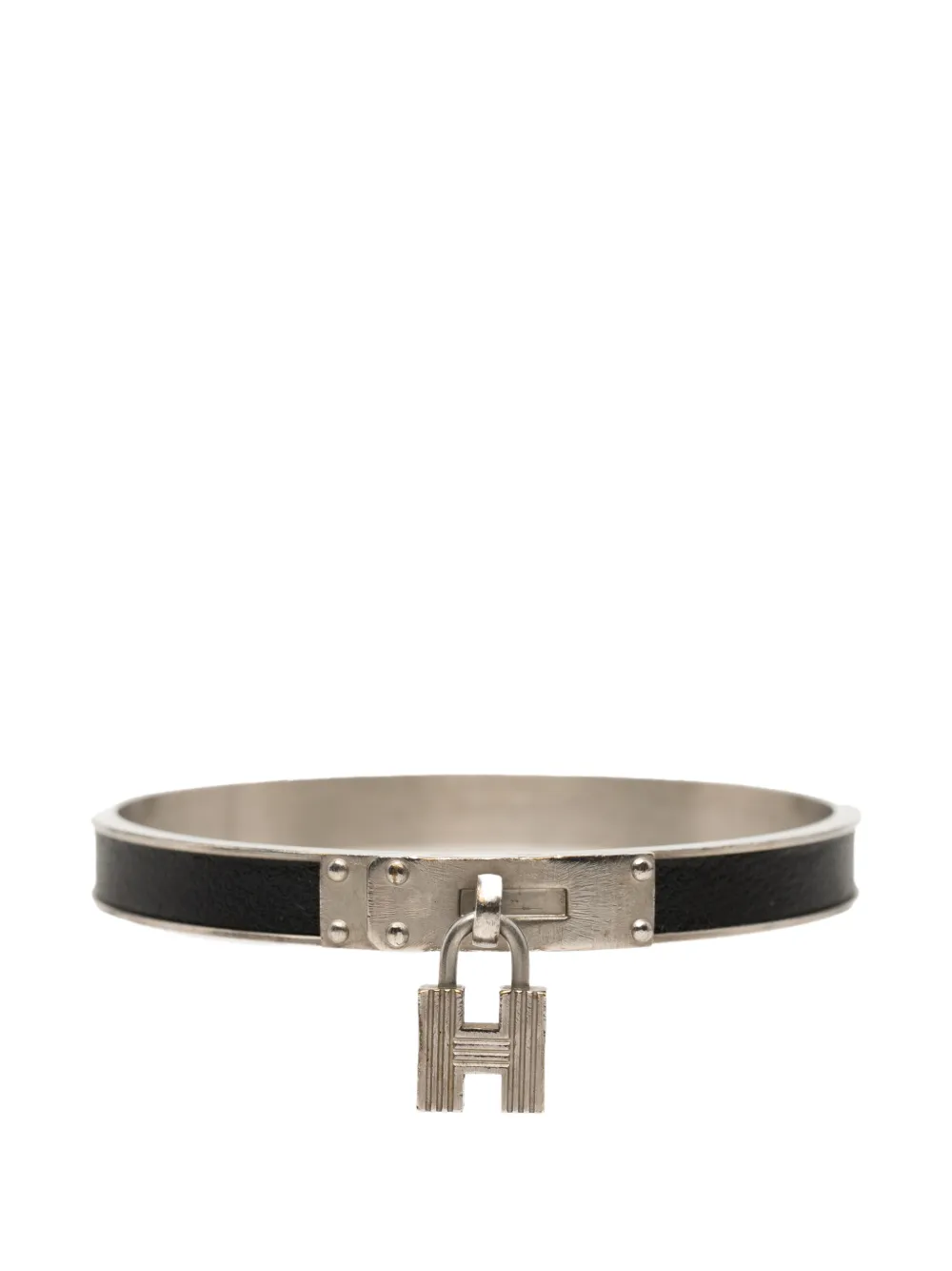Hermès Pre-Owned 2000-2026 Leather Kelly Cadena Lock Armreif - Schwarz