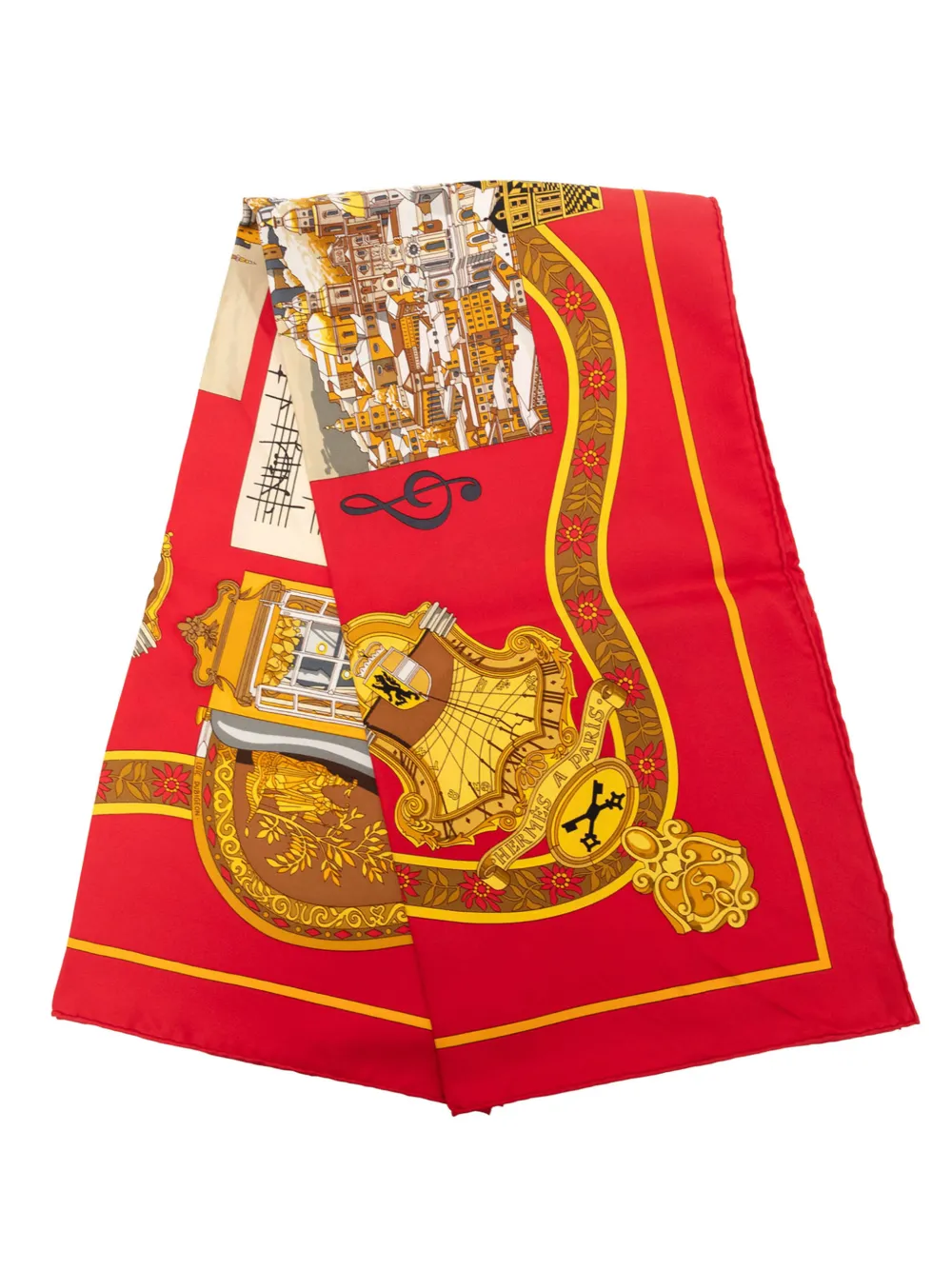 Hermès Pre-Owned 20th Century In Salzburg Silk Scarf 90 scarves - Rosso