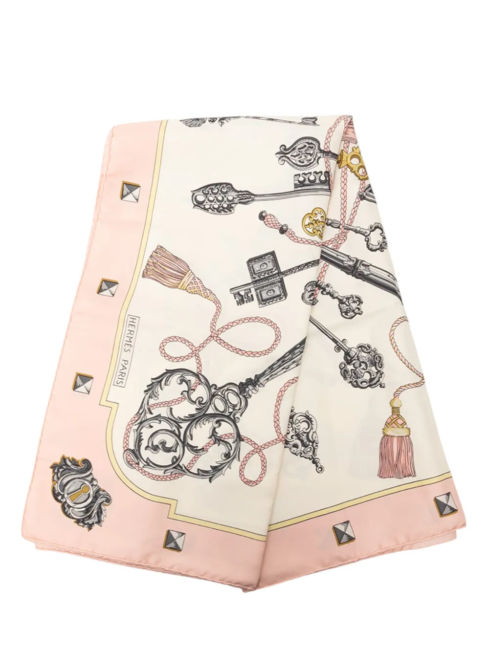 Hermès Pre-Owned 1990-2001 Les Cles Seidenschal 90cm - Rosa