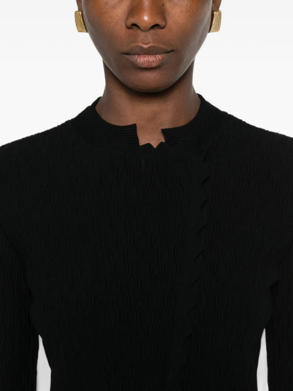 Emporio Armani Jack met gewelfde afwerking Zwart