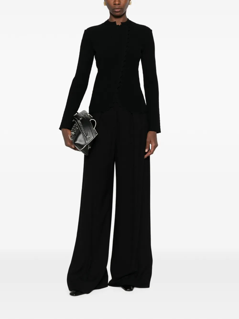 Emporio Armani Jack met gewelfde afwerking Zwart