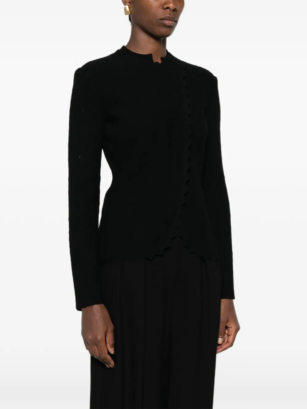 Emporio Armani Jack met gewelfde afwerking Zwart