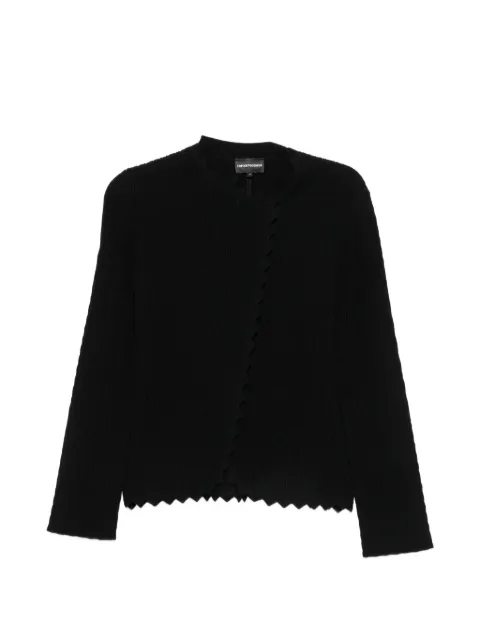 Emporio Armani chamarra texturizada con bordes festoneados