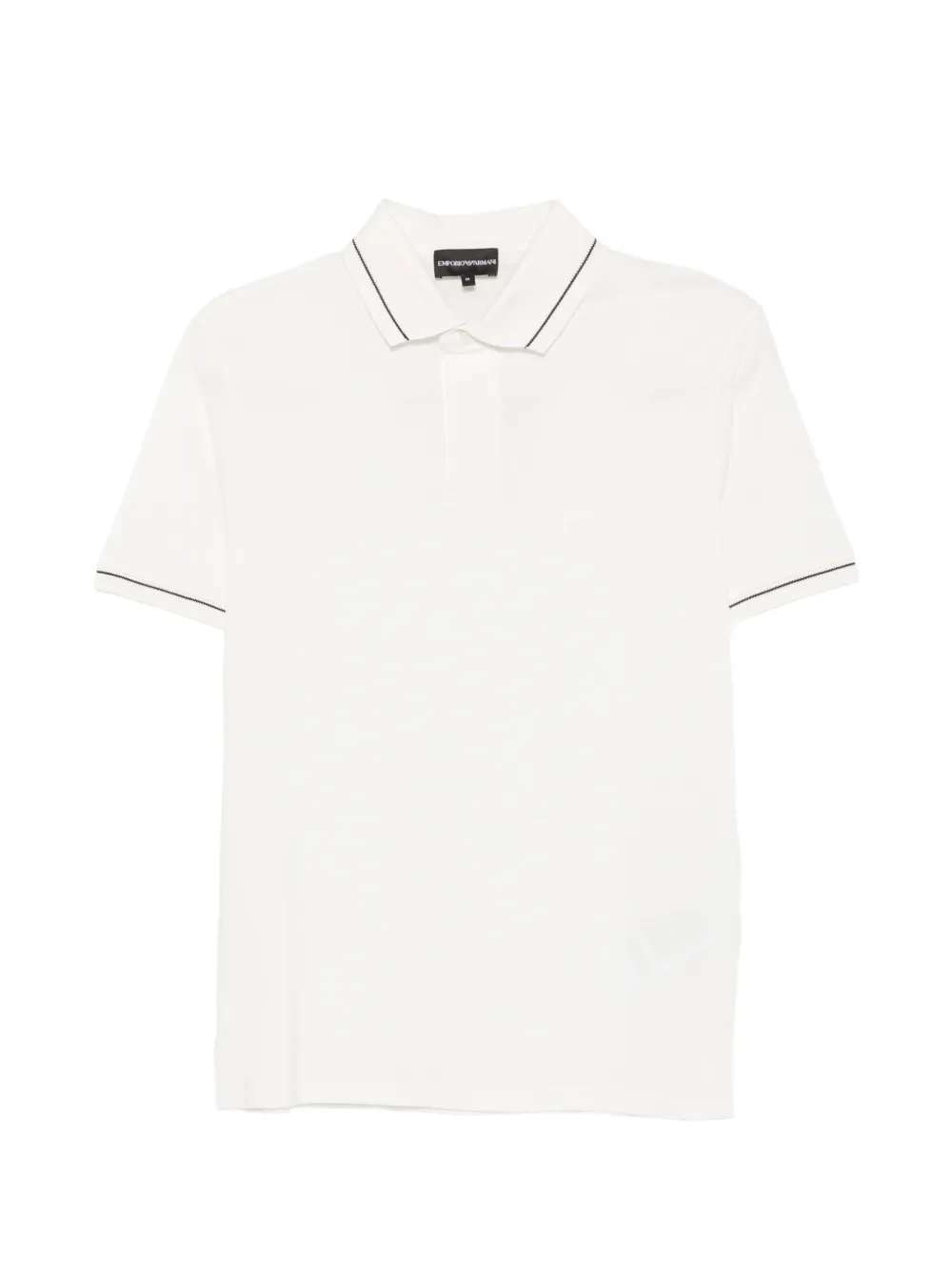 Emporio Armani contrast-trim buttoned polo shirt - Weiß