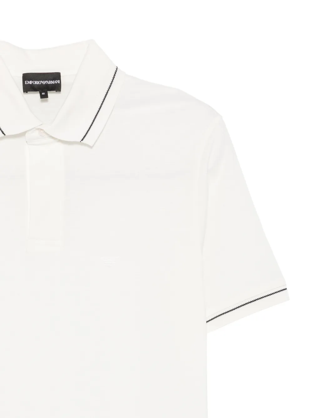 Emporio Armani Poloshirt met contrasterende afwerking en knopen Wit