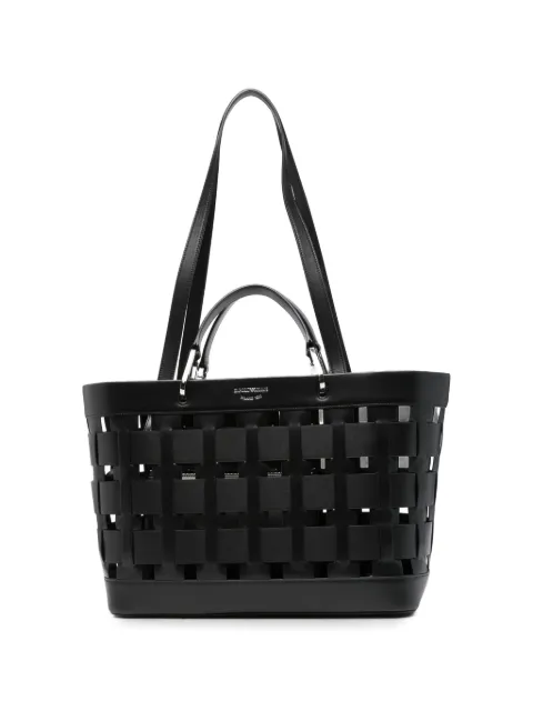 Emporio Armani medium woven tote bag
