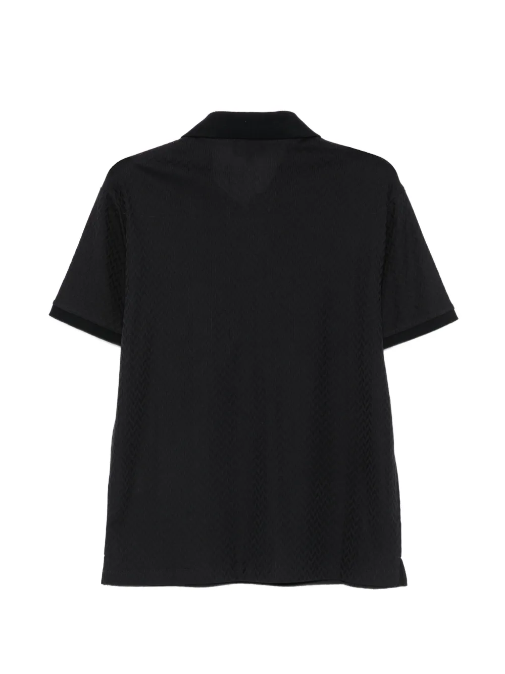 Emporio Armani Poloshirt met korte mouwen en chevron-patroon Blauw