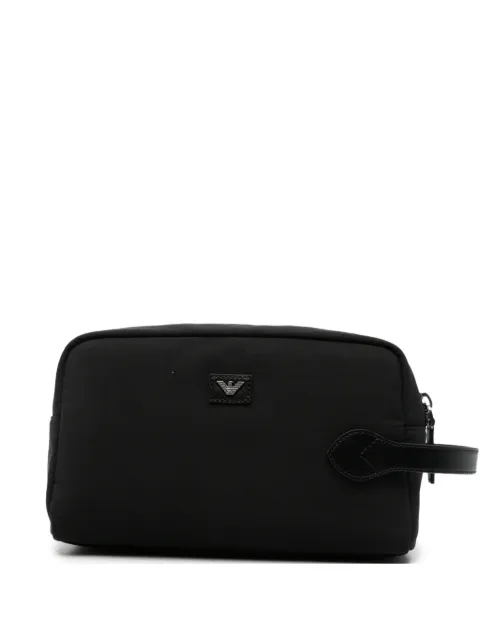 Emporio Armani logo-plaque wash bag