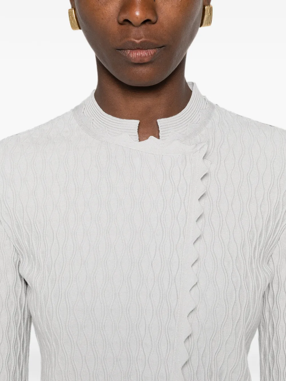 Emporio Armani Jack met gewelfde afwerking en golvende textuur Grijs