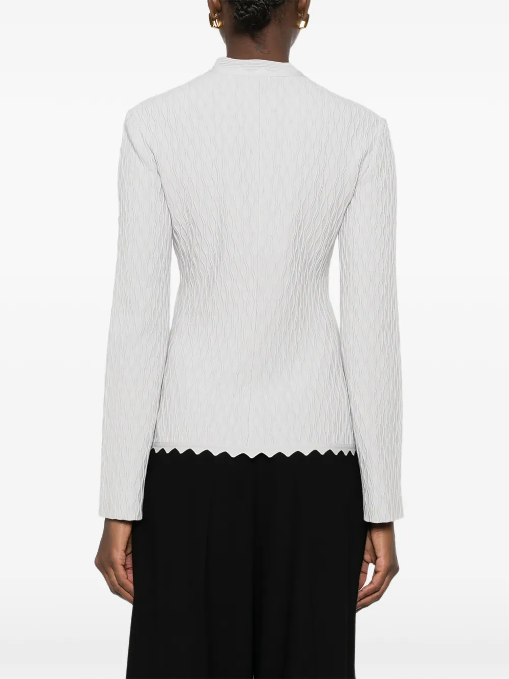 Emporio Armani Jack met gewelfde afwerking en golvende textuur Grijs