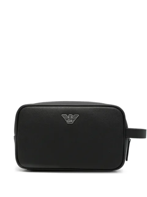 Emporio Armani logo-plaque wash bag