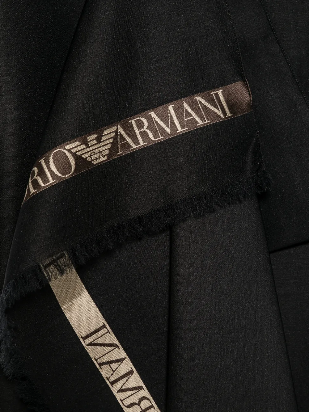 Emporio Armani Sjaal met logoprint Zwart