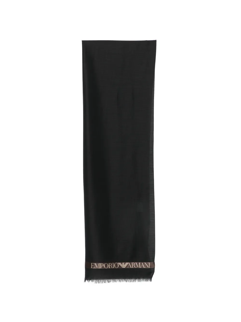 Emporio Armani logo-print scarf - Nero