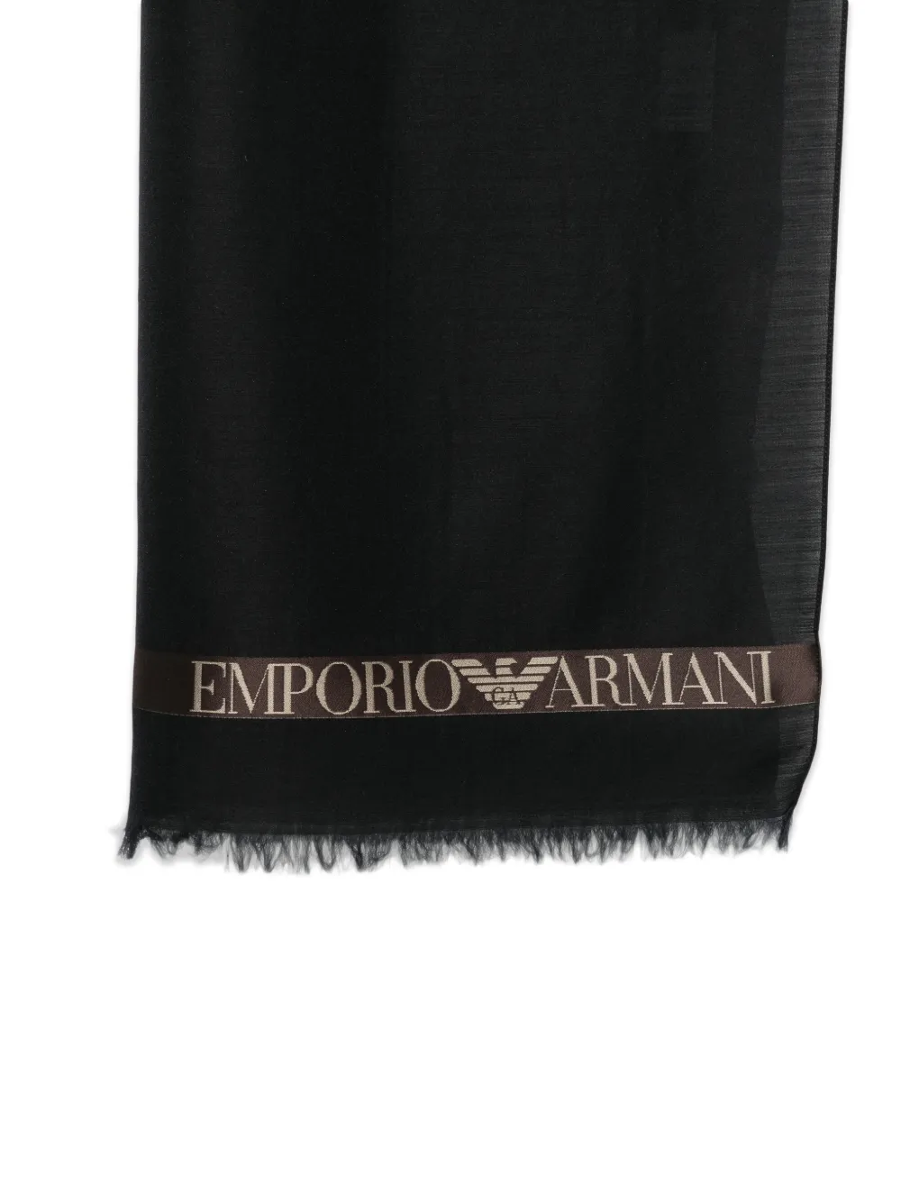 Emporio Armani Sjaal met logoprint Zwart