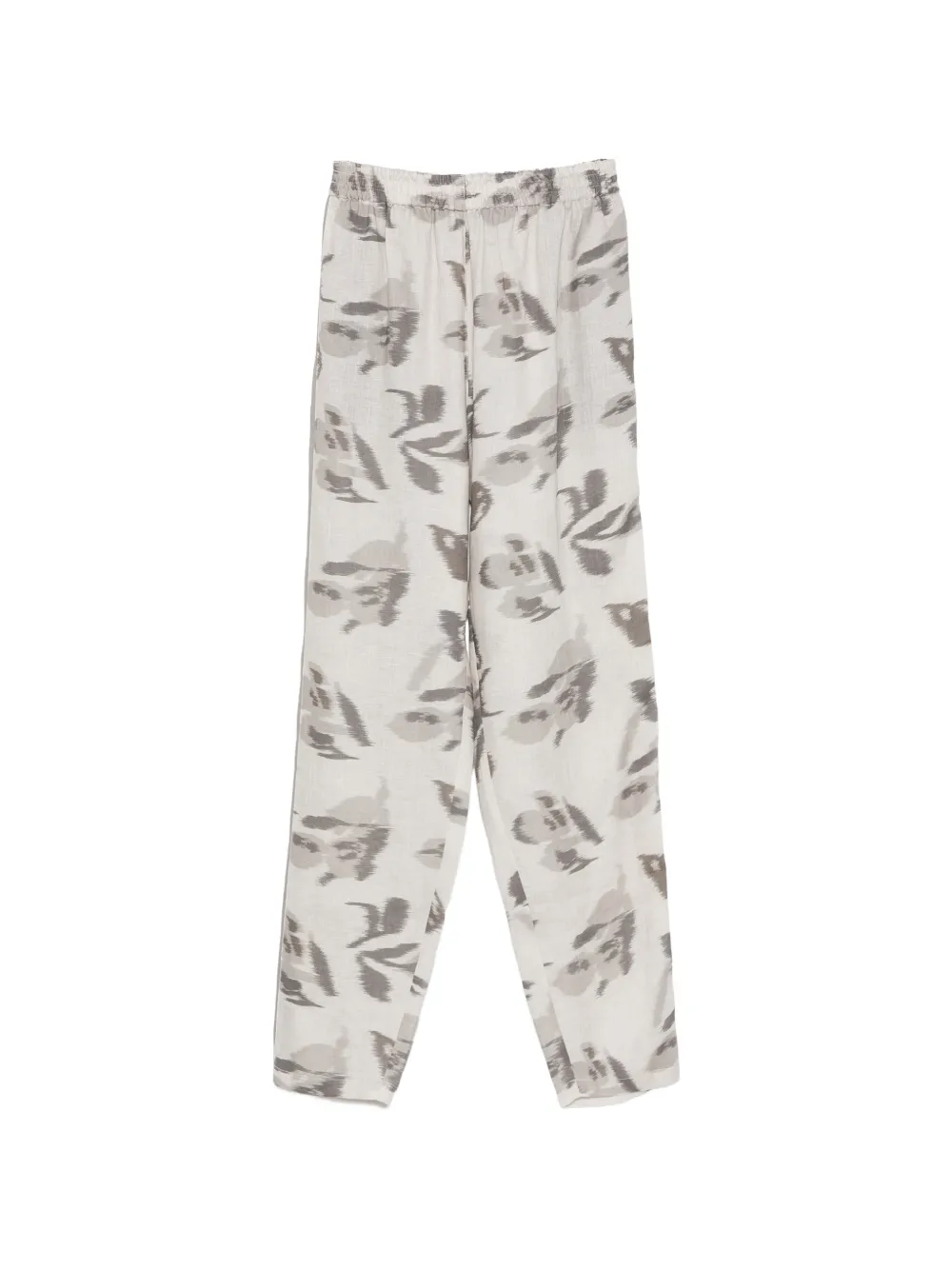 Emporio Armani abstract-print trousers - Grigio