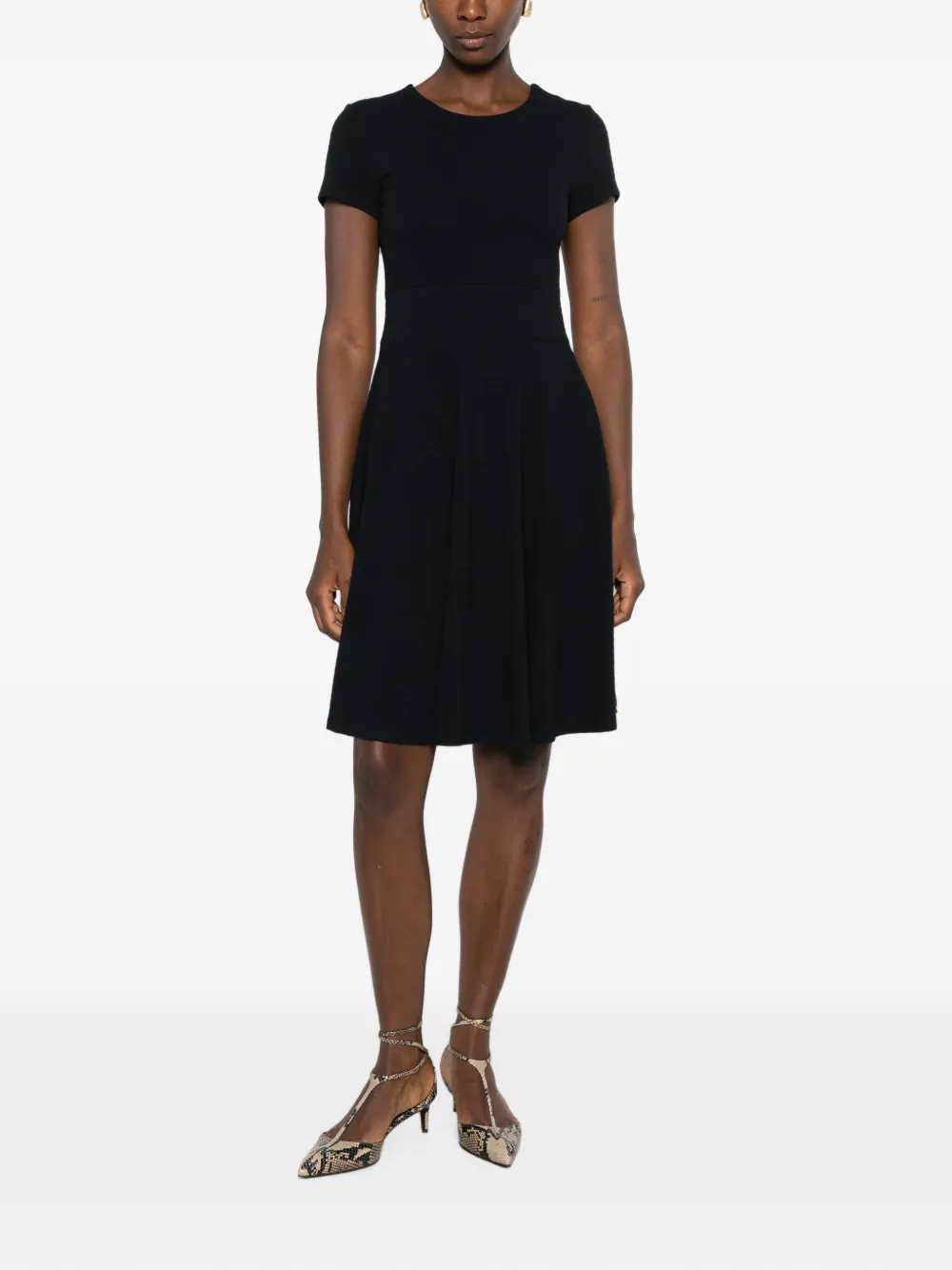 Emporio Armani Mini-jurk met korte mouwen Blauw