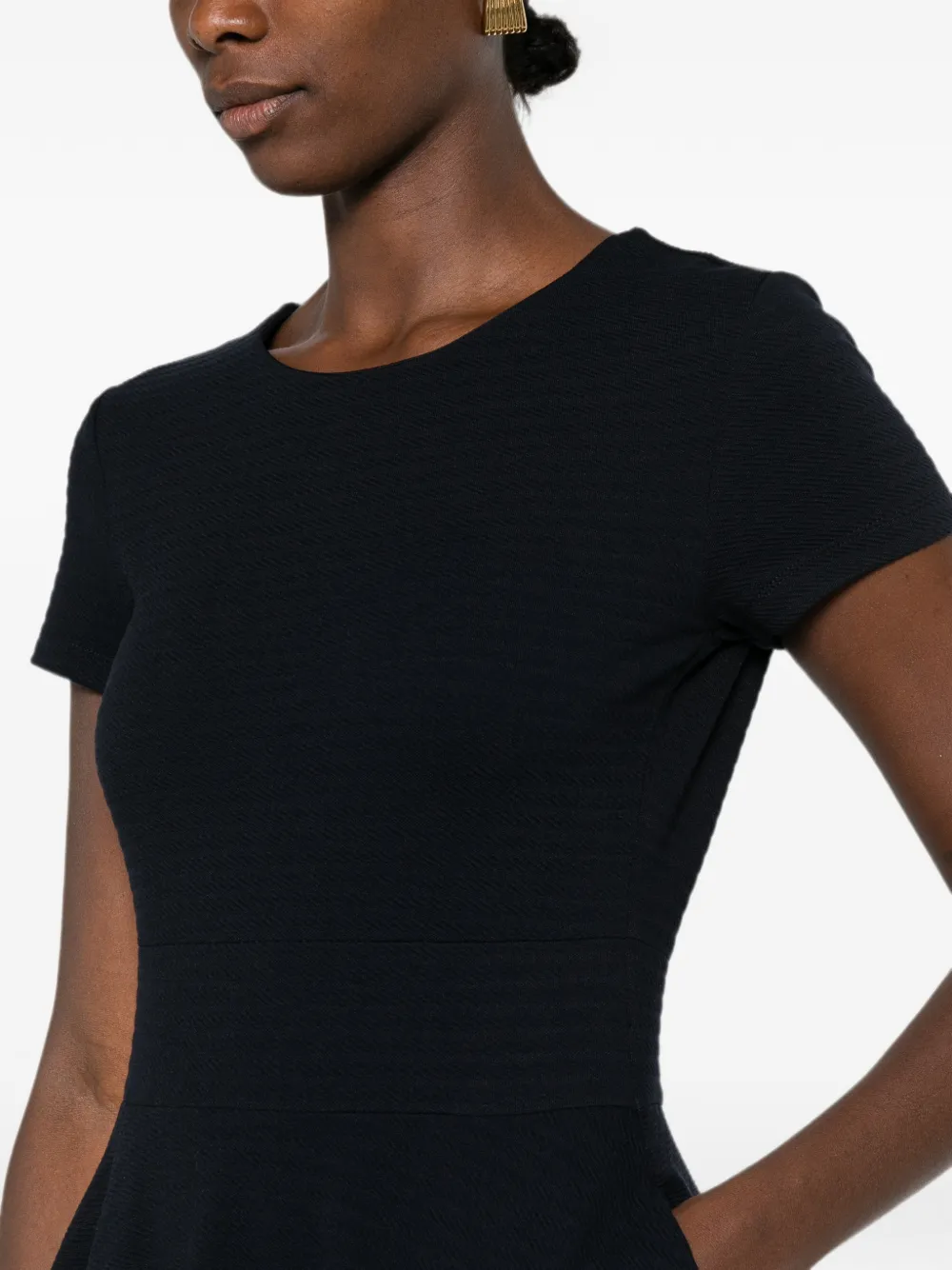 Emporio Armani Mini-jurk met korte mouwen Blauw