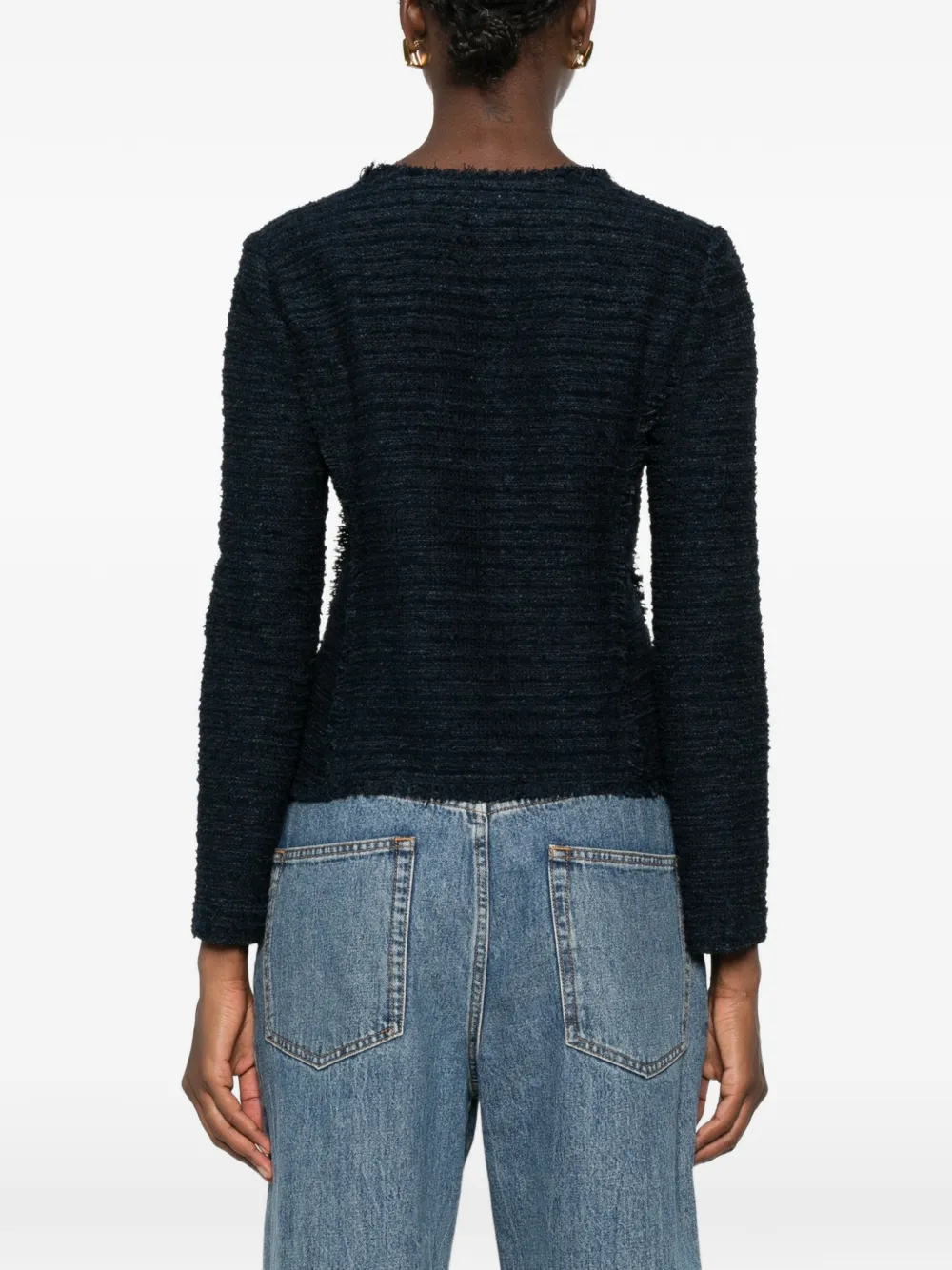 Emporio Armani Jack met strikdetail en franje Blauw