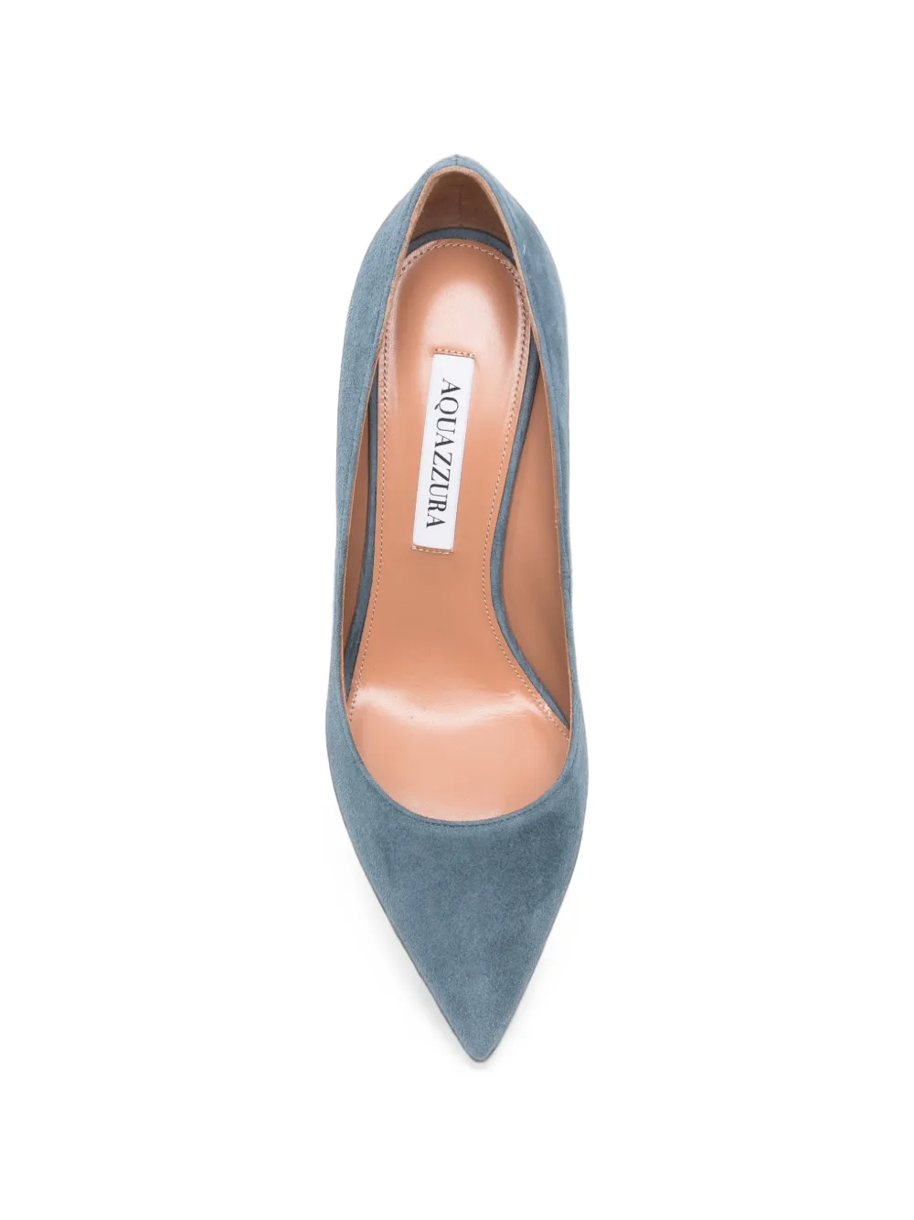 Aquazzura Purist point-toe suede heeled pumps Blauw