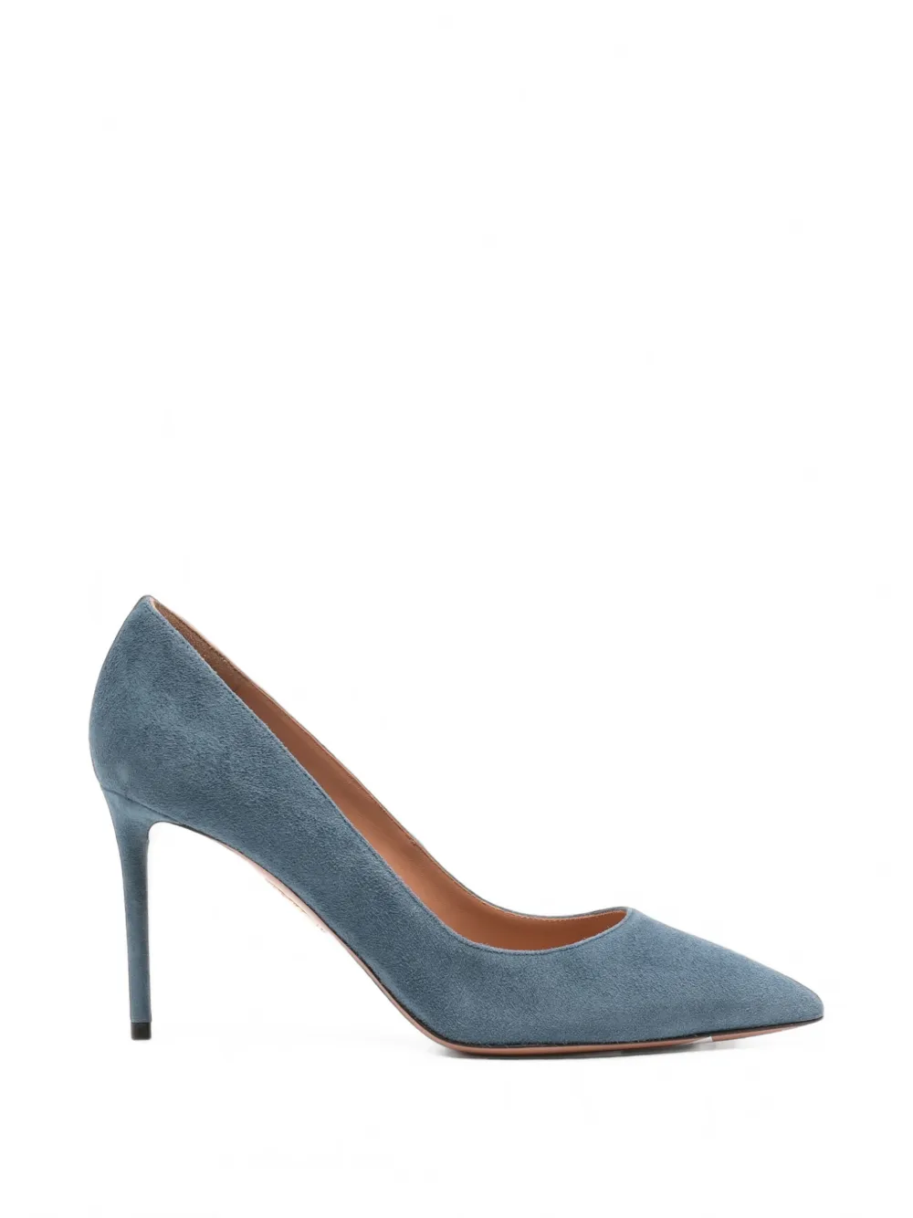 Aquazzura Purist point-toe suede heeled pumps Blauw