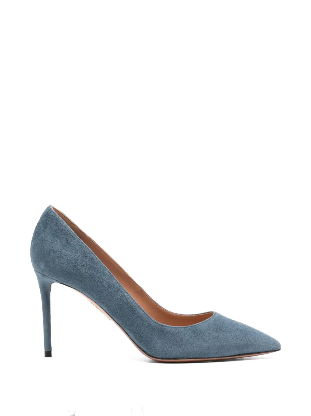 Aquazzura Purist point-toe suede heeled pumps Blauw