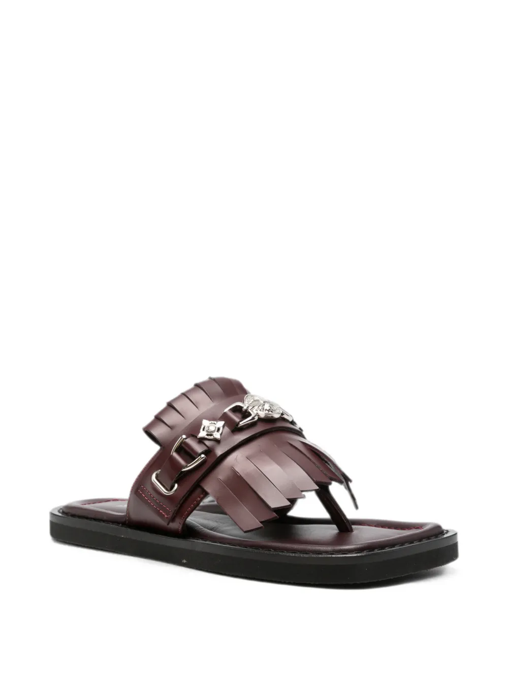 Toga Pulla Sandalen met franje detail en gesp Rood
