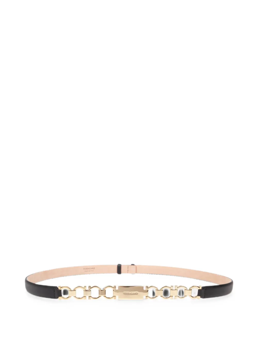 Ferragamo Gancini extendable leather belt - Nero