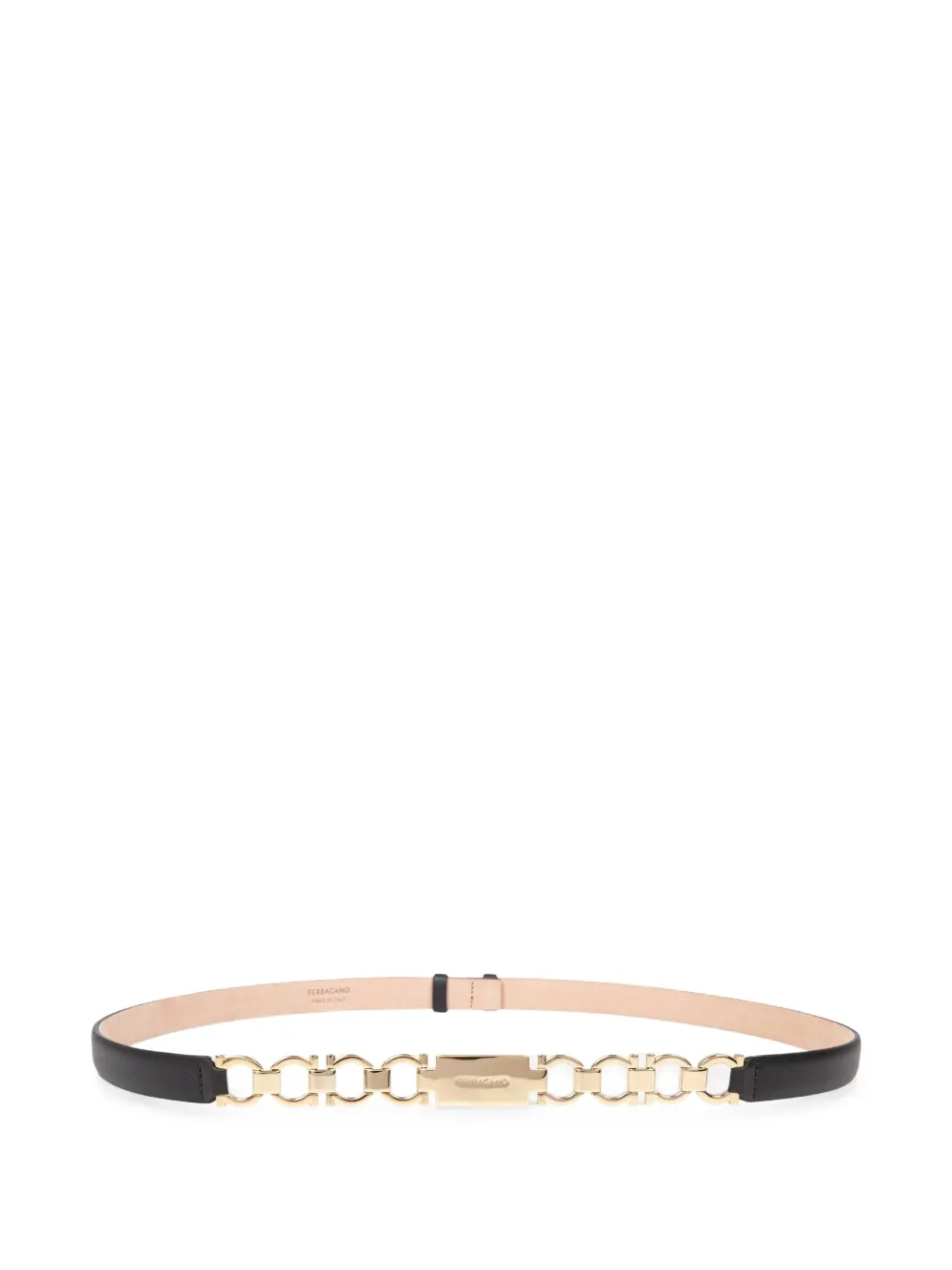 Ferragamo Gancini extendable leather belt - Black