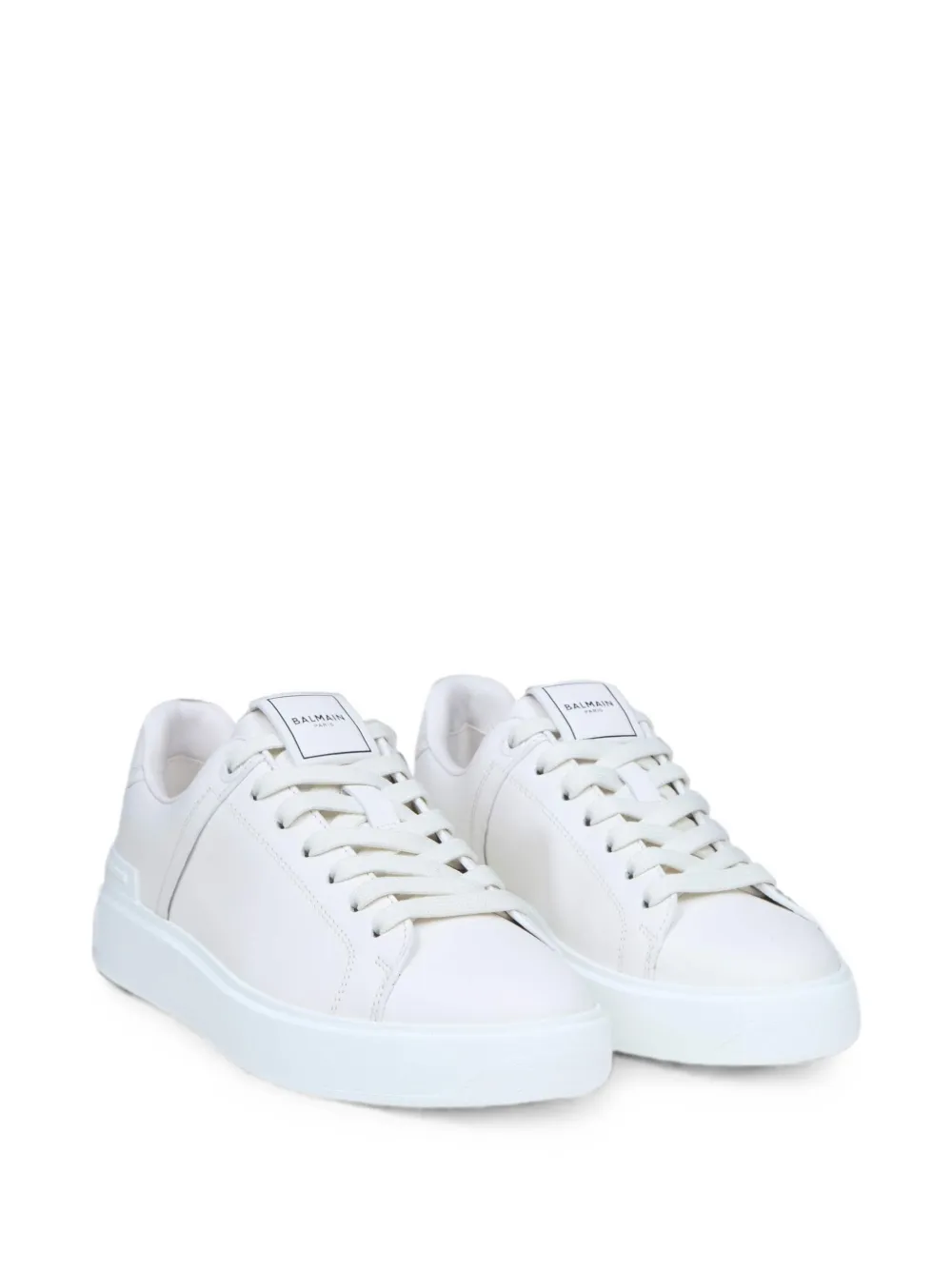 Balmain B-Court leather sneakers Beige