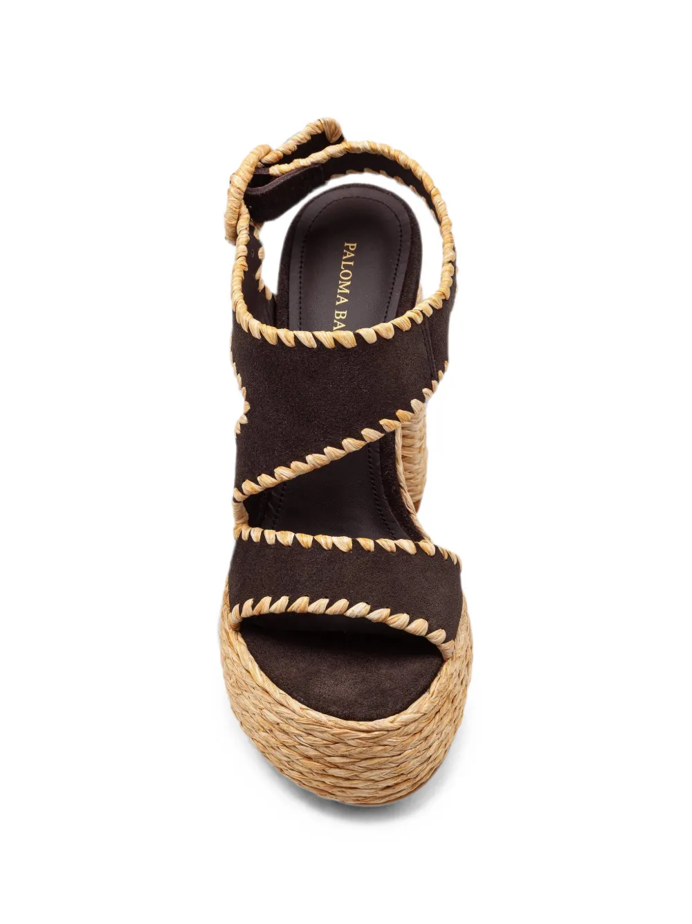 Paloma Barceló Wanda whipstitch-trim heeled sandals Bruin