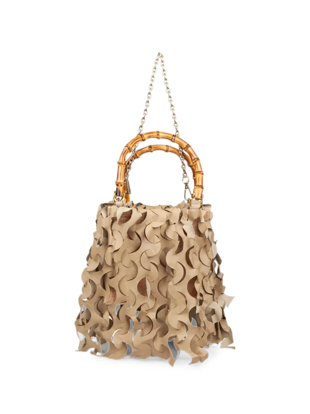 la milanesa Oceano bamboo-handle tote bag - Toni neutri