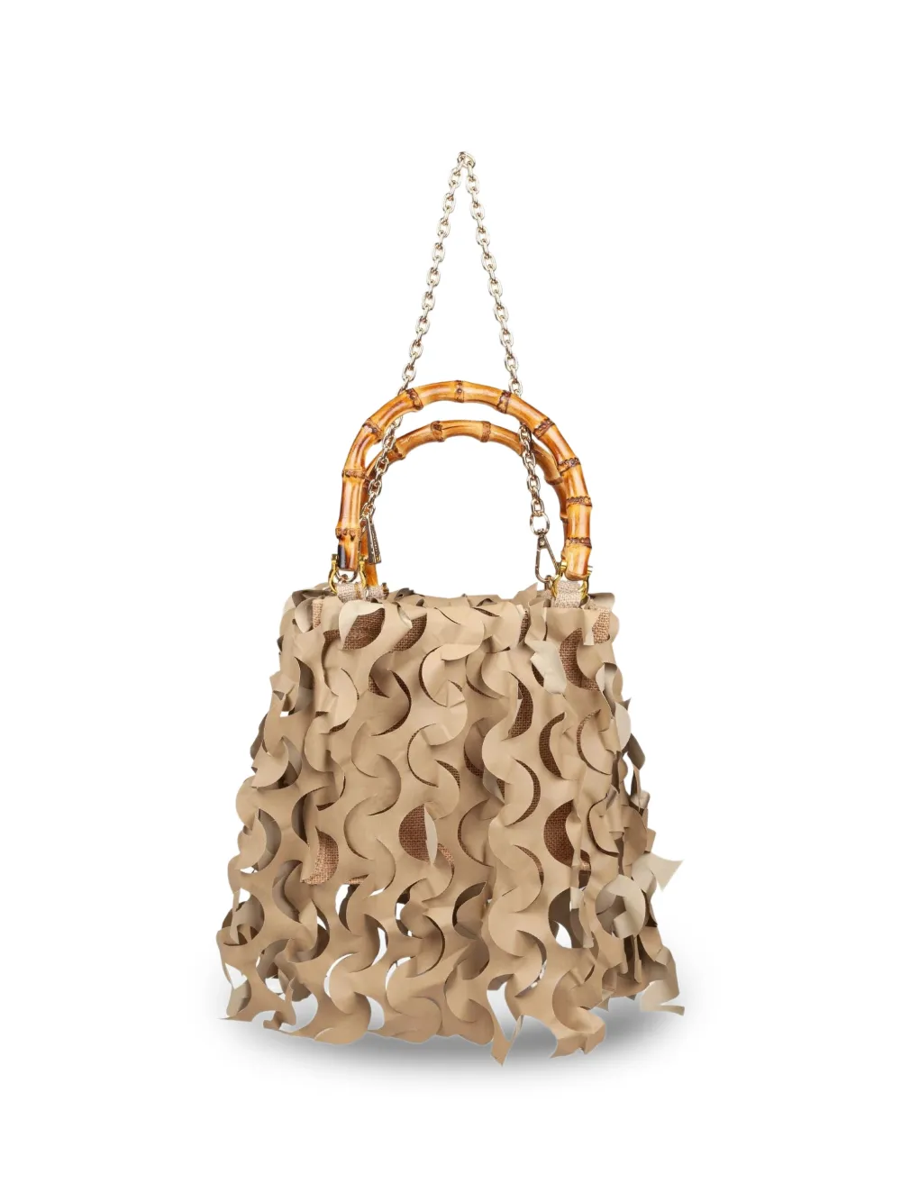 la milanesa Oceano bamboo-handle tote bag - Toni neutri