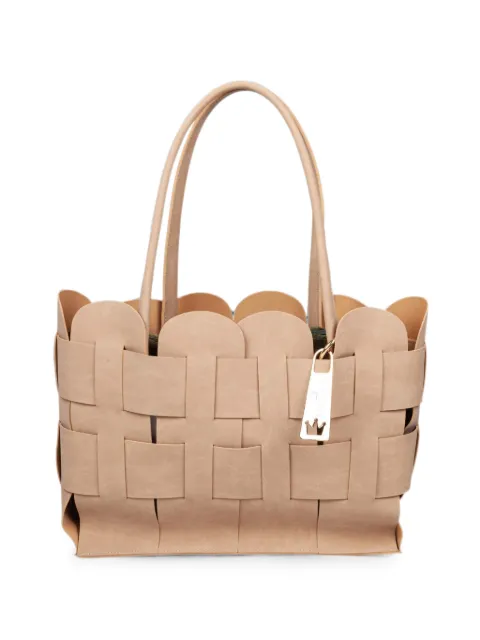 la milanesa large Viola woven tote bag