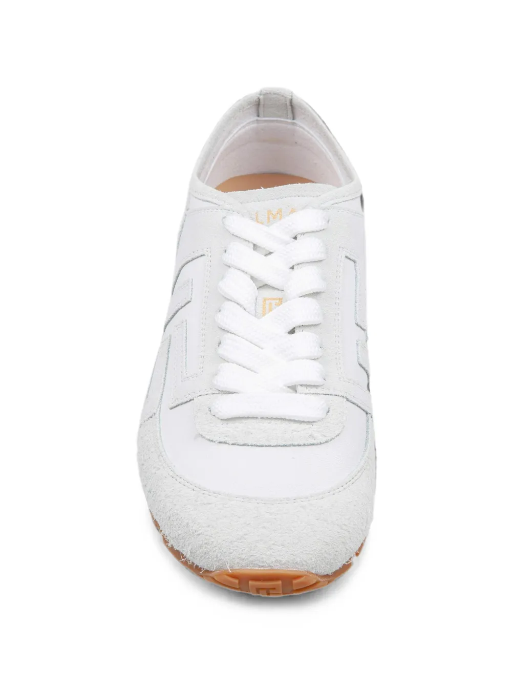 Balmain Racer 45 logo-patch sneakers Wit